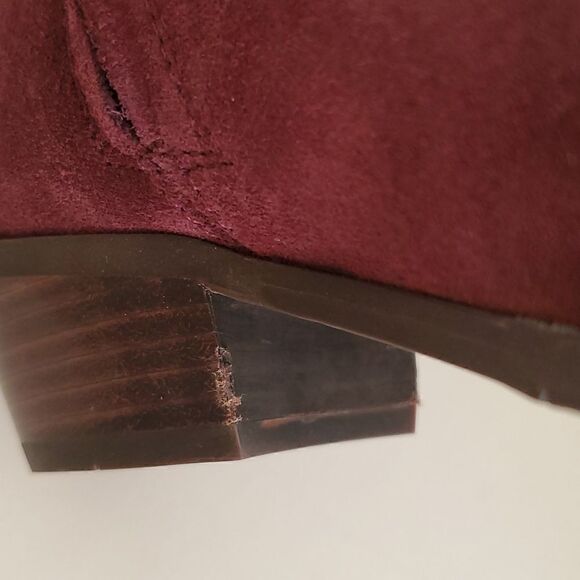 Coach Women's Danni Suede Booties Wine Size 7.5 - Picture 8 of 14